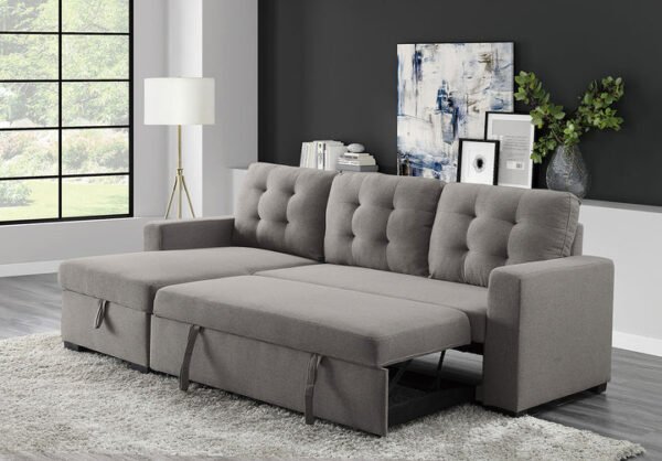 Canapé d'ange convertible YL-90314 210x136x88 cm Gris – Image 2