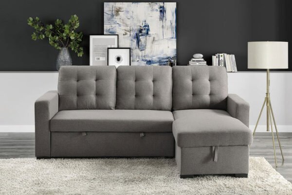 Canapé d'ange convertible YL-90314 210x136x88 cm Gris – Image 3