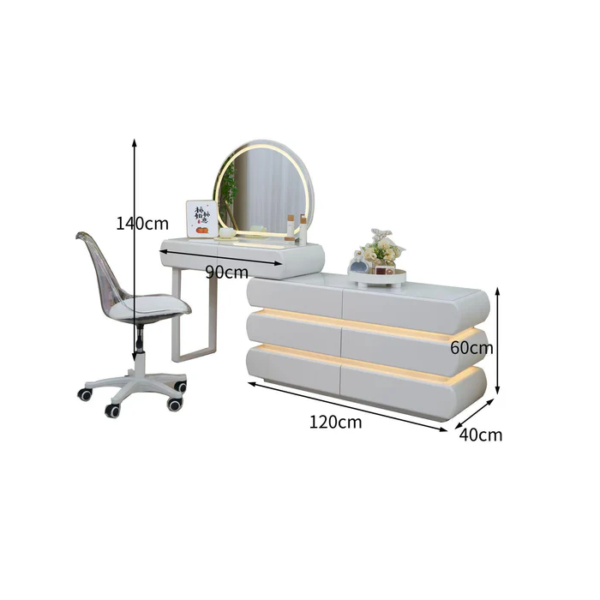 Coiffeuse LED avec Fauteuil -2203 – Image 6