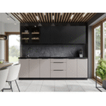 Cuisine avec plan de travail 260cm Siena Noir Beige