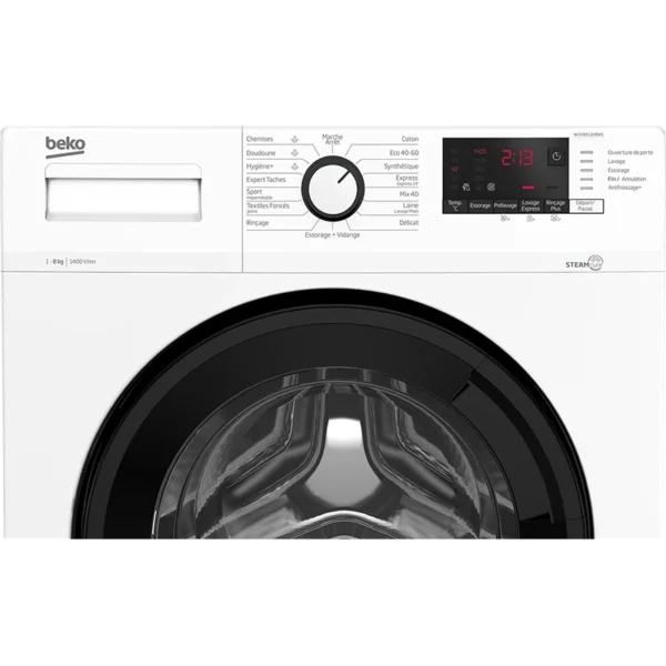 Lave-linge frontal 8Kg Beko WUV8412XBWS Blanc – Image 7