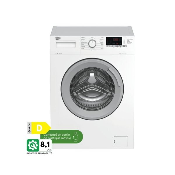 Lave-linge 7kg Beko b100 WTE7712BS1W Blanc