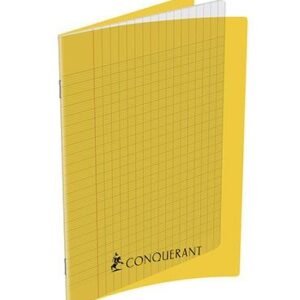 CAHIER CONQUERANT 7 AGRAFE 170x220 192P 70G SEYES POLYPRO JAUNE