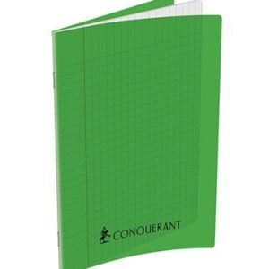 CAHIER CONQUERANT 7 AGRAFE 170x220 192P 70G SEYES POLYPRO VERT
