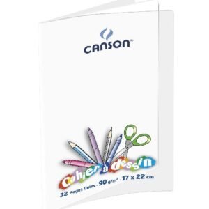 CAHIER DESSIN 170X220 POLYPRO INCOLORE  90G 32P UNI CLASSIQUE