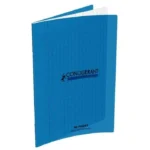 Cahier 24x32cm Grands Carreaux Seyès 192 Pages Agrafées Couverture Polypro Bleu