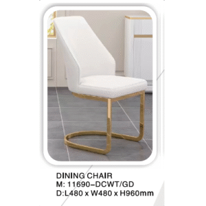 Chaise Dorée Blanc 11690