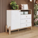 Commode de rangement en Bois 3 tiroirs 110 x 8900 x 480 cml Blanc 1725-190