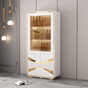 Vitrine 900 x 400 x 1900 cm Blanc Doré 90320