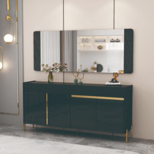 Bahut 1800 x 400 x 700 cm Noir Doré 92382