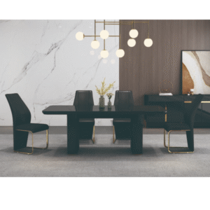 Table à manger 2000 x 1000 x 750 cm Noir 92383