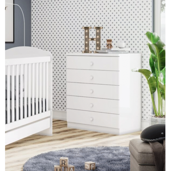 Commode de rangement 5 titoirs IA710-10 Blanc