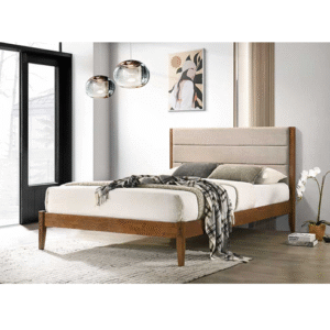 Lit double en Bois Light Brown avec Lattes 160 x 200 cm KF1226/160