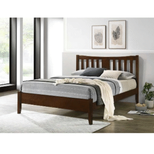 Lit Simple en Bois Wenge avec lattes 90 x 190 cm KF1246/90