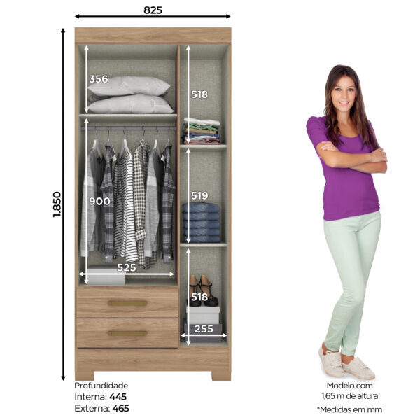 Armoire 1850 x 825 cm BE16-198 – Image 2