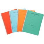 Cahier de Texte à Spirale 17x22 cm 124 Pages Grands Carreaux - Papier Blanc 90 g