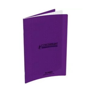 Cahier Classique 17*22cm Grands Carreaux Seyès 96 Pages agrafées couverture Polypro Violet CONQUERANT