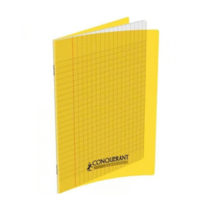 Cahier agrafe 170*220 cm 90G 96P Seyès Classique Couverture en Polypro Jaune CONQUERANT