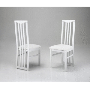 Chaise bâton Blanche assise Anthracite Diva