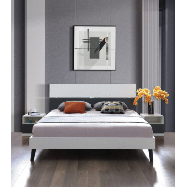 Lit 160 x 200 cm Blanc Bris DZ32