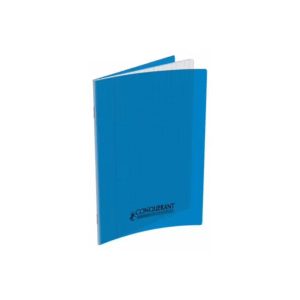 Cahier Classique A4 Grands Carreaux Seyès 140 Pages Agrafées Couverture Polypro Bleu
