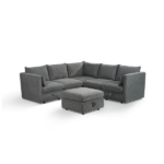 Canapé d'angle convertible avec coffre 6 places HS468