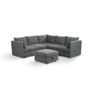 Canapé d'angle convertible avec coffre 6 places HS468