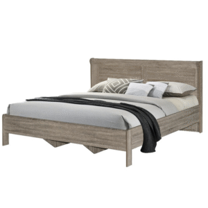 Lit double 160 cm Chêne et Blanc