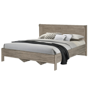 Lit double 180 cm Chêne et Blanc