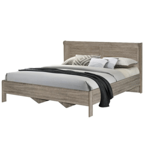 Lit double 140 cm Chêne et Blanc