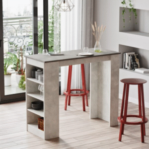 Table bar Gris Blanc STI-GT