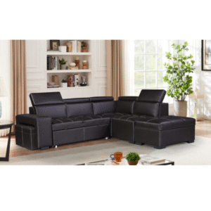 Canapé d'angle convertible avec coffre - 2 poufs 239 x 144 x 77 cm Ottoman 92 x 61 x 44 cm ZY2088