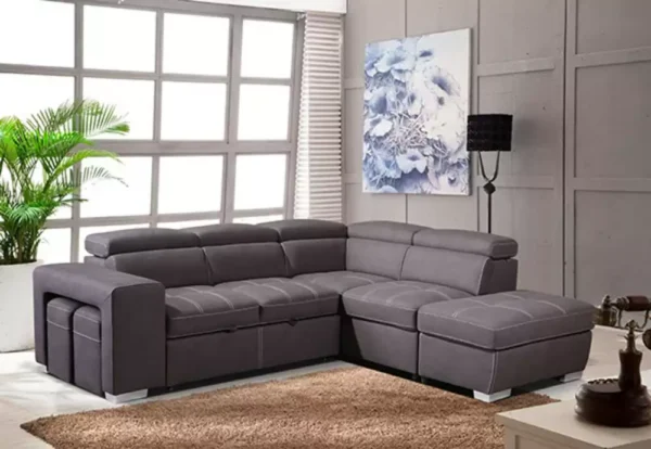 Canapé convertible Positano 255x225x98 cm angle droit