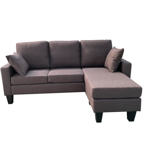 CANAPE ANGLE HM3001BRVEN 185x71x85 cm Marron foncé