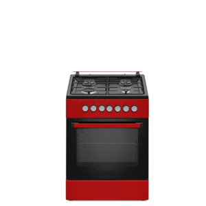 Gazinière 4 feux Eversteel F6B40E5-R four à gaz rouge