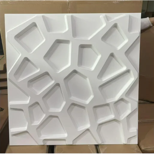 Lot de 4 Plaques murales 3D PVC - D067