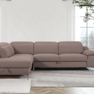 Canapé d'Angle convertible / SF-759 LHF Structure en panneau de particules, assise mousse en polyuréthane recouverte de tissus microfibre 281x207x81cm.