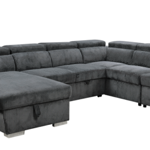 Canapé U convertible / H-8968DARKGREY 321 x 216 x 81/100 cm