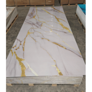 Panneau mural PVC / DY2433 Transformez votre espace avec nos panneaux PVC UV de qualité supérieure, conçus à la fois pour la fonctionnalité et le style. Mesurant 1,22 m sur 2,80 m de large et seulement 3 mm d'épaisseur, ces panneaux sont la solution parfaite pour une variété de projets de rénovation. Un panneau ne pesant qu'environ 9,25 kg, ils sont faciles à manipuler, ce qui en fait un jeu d'enfant pour les installations en solo.