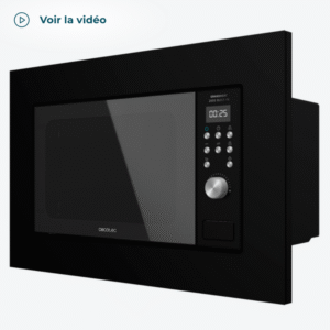Micro-ondes encastrable GrandHeat 2000 Built-In Black / 1375 Description Micro-ondes encastrable numérique avec 20 L de capacité, gril et 700 W de puissance. Micro-ondes encastrable numérique avec 20 L de capacité. 700 W de puissance sur 6 niveaux. Combinez les fonctions du micro-ondes et du gril. Gril avec 900 W de puissance pour obtenir des résultats de cuisson parfaits, rapidement et facilement. Il possède 9 fonctions préconfigurées pour que vous puissiez cuisiner facilement plusieurs types d'aliments : lait/café, pâtes, viande, pommes de terre, poisson, brochettes et réchauffement automatique. Mode de décongélation qui s'adapte au poids pour permettre aux aliments d'être décongelés rapidement et uniformément, tout en conservant leur texture et leur fraîcheur d'origine. Quick Start : démarrage rapide et à pleine puissance pendant le temps fixé. Démarrage automatique. Programmez-le pour qu'il commence à réchauffer avec un programme déterminé, à une heure fixée. Minuterie jusqu'à 95 minutes. Intérieur avec revêtement en acier inoxydable qui assure un nettoyage facile. Plateau tournant avec 24,4 cm de diamètre. Panneau de contrôle avec des boutons et une commande giratoire. Design élégant en noir. Il s'adapte à toutes les cuisines. Appuyez sur un seul bouton pour ouvrir la porte facilement. Sécurité enfants pour un usage sécurisé. Mesures(longueur x largeur x Haut):interne: 29,5 x 28,5 x 18,1 cm, externe: 44.8 x 32.6 x 27.4 cm et externe avec cadre: 59,5 x 34,2 x 39,1 cm