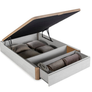 Lit coffre + tiroir HYPNOS 160x200 / 16693 Gagnez de la place dans votre espace nuit grâce à sa grande capacité de rangement. Coffre avec un plateau en tissu noir micro perforé et 4 aérateurs pour une parfaite ventilation du coffre. Matelas non inclus (160x200cm) 2,5 places