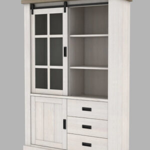 Vitrine GEORGETOWN Fabriqué en Indonésie Structure MDF de très bonne qualité 119,8x44x180cm