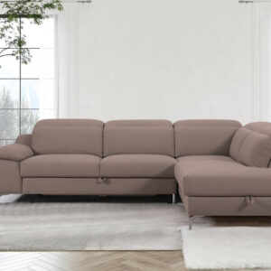Canapé d'Angle convertible / SF-759 RHF Structure en panneau de particules, assise mousse en polyuréthane recouverte de tissus microfibre 281x207x81cm.