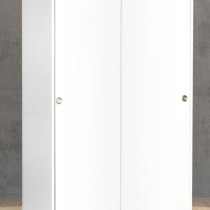 Armoire coulissante à 5 tablettes / SWD-431-BY-2 Design intérieur grand, profond et utile Poignée encastrée 1 tablette fixe et 3 tablettes mobiles larges Ouvertures silencieux grâce à des raccords de qualité, une construction solide Dimensions adaptées à une utilisation ergonomique Pieds larges et esthétiques qui n'endommageront pas le sol 94 x 182 x 52 cm