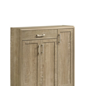 Armoire chaussure Catherine / AF 7194 Structure en panneau de particules recouvert de papier de coloris CARAMEL OAK. 120X118X34