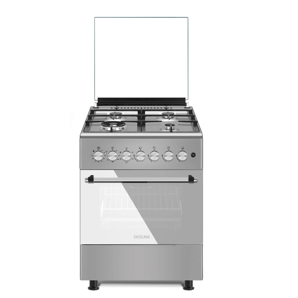 Gazinière 4 feux Ocean OCMR6640-14I four électrique Inox