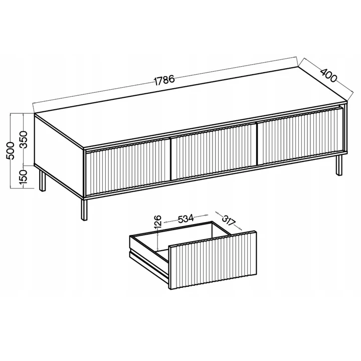 Meuble TV OSAKA BEIGE – Image 5