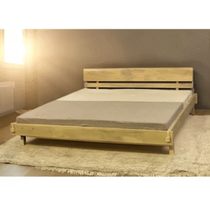 Lit 140x190cm en Bois de Manguier - SCANDINAVE 140