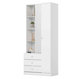 Armoire 1p/miroir blanc d332-10 doha