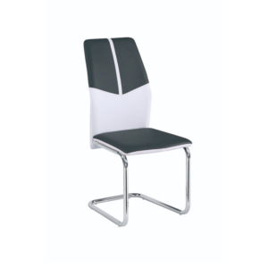 Chaise noir blanc pvc 50311 nb